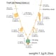TXP287-Golden Green Bell Enamel Necklace 41+5cm Picture17