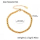 E667-Gold Oval Bracelet 16.5+6cm Picture8