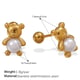 EH1160WEG White Pearl Gold Stud Earrings Picture3