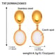 TXF269-Goldene weiße Opalohrringe Bild4