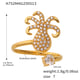 A752-Gold 5A Zircon Octopus Ring/No.7 Picture3