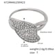 A724-Steel 5A Zircon Leaf Open Ring/No.7 Picture2