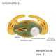 A092-Gold Freshwater Pearl Ring/No.7