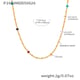 P1693-Golden round bead necklace 33+5cm Picture5