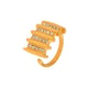 A788-Golden full diamond ring/No.7 