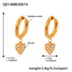 Q014-Golden Heart Zircon Earrings Picture11