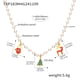 TXP183-Gold Christmas Beaded Necklace with Multiple Accessories
