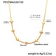 P057-Golden Five-leaf Flower Necklace 41+5cm