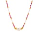 P1993-Pink natural stone shell bead necklace 40+5cm Picture2