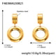 F483-Gold Round Hollow Earrings Picture9