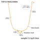 TXP357-Gold Heart Necklace 49+5cm