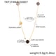 TXP274-Black Square Gold Necklace 81+5cm