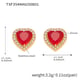TXF354-Gold Heart Zircon Earrings Picture4