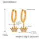 Q022-Golden pattern crown earrings Picture2