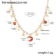 TXP185-Gold Imitation Pearl Christmas Element Necklace