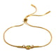 Pull-out Thin Snake Chain Round Zircon Bracelet - Gold - Olive Yellow Picture8