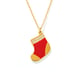 P1671-Goldene Weihnachtsstrumpf-Halskette