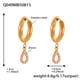 Q049-Golden teardrop zircon earrings Picture9