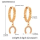 Q060-Golden Horseshoe Buckle Zircon Earrings Picture5