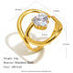 Line Heart Zircon Open Ring - Gold Picture3