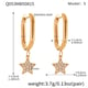 Q053-Golden Five-pointed Star Zircon U-shaped Earrings-S Picture2