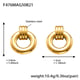 F476-Gold Round Hollow Earrings Picture6