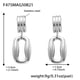 F475-Steel Rectangular Hollow Earrings Picture2