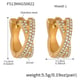 F513-Gold Cross Full Diamond Zircon Earrings-L Picture7