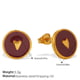 EH1186 Red Drop Gold Earrings Picture2