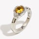 Single Zircon Thin Ring - Silver Champagne/number 8 Picture6