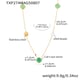 TXP274-Green Square Gold Necklace 81+5cm Picture2