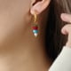 F226-Red Natural Stone Earrings