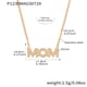 P1230-Gold MOM zircon necklace 38+5cm