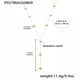 P927-Golden Heart Y Necklace 88+5cm