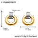 F476-Gold Round Hollow Earrings Picture4