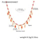 P2159-Red Drop Gold Necklace-45+5cm Picture8