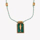 Hand-woven colored rope dripping oil tuna tarot card - gold and blue
