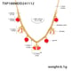 TXP188-Garnet Christmas Multi-element Necklace Picture2