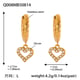 Q008-Gold Heart Earrings-Large Picture4