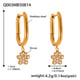 Q003-Gold U-shaped bear claw earrings Picture3