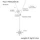 P1177-B Steel Color Eight-pointed Star Zircon Necklace 51+5cm Picture4