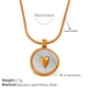 XL794WEG white shell gold necklace Picture5