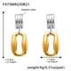 F475-Gold Rectangular Hollow Earrings