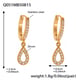 Q051-Golden teardrop zircon full diamond earrings Picture11