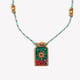 Hand-woven colored rope oil drop sun tarot card - gold and blue Picture4