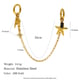 Double-ended buckle chain pendant - gold - hand gesture Picture2