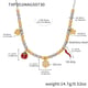TXP351-Gold DIY Zircon Necklace 41+5cm Picture6