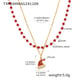 TXP184-Gold Double-Layered Christmas Hat Necklace