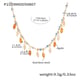P2159-White and blue oil drop gold necklace-45+5cm Picture3