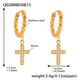 Q028-Golden Cross Zircon Earrings Picture14
